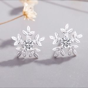 ❄Silver Snowflake Studs❄